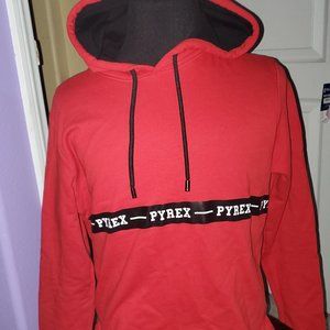PYREX RED HOODIE SWEATSHIRT SWEATER PULLOVER